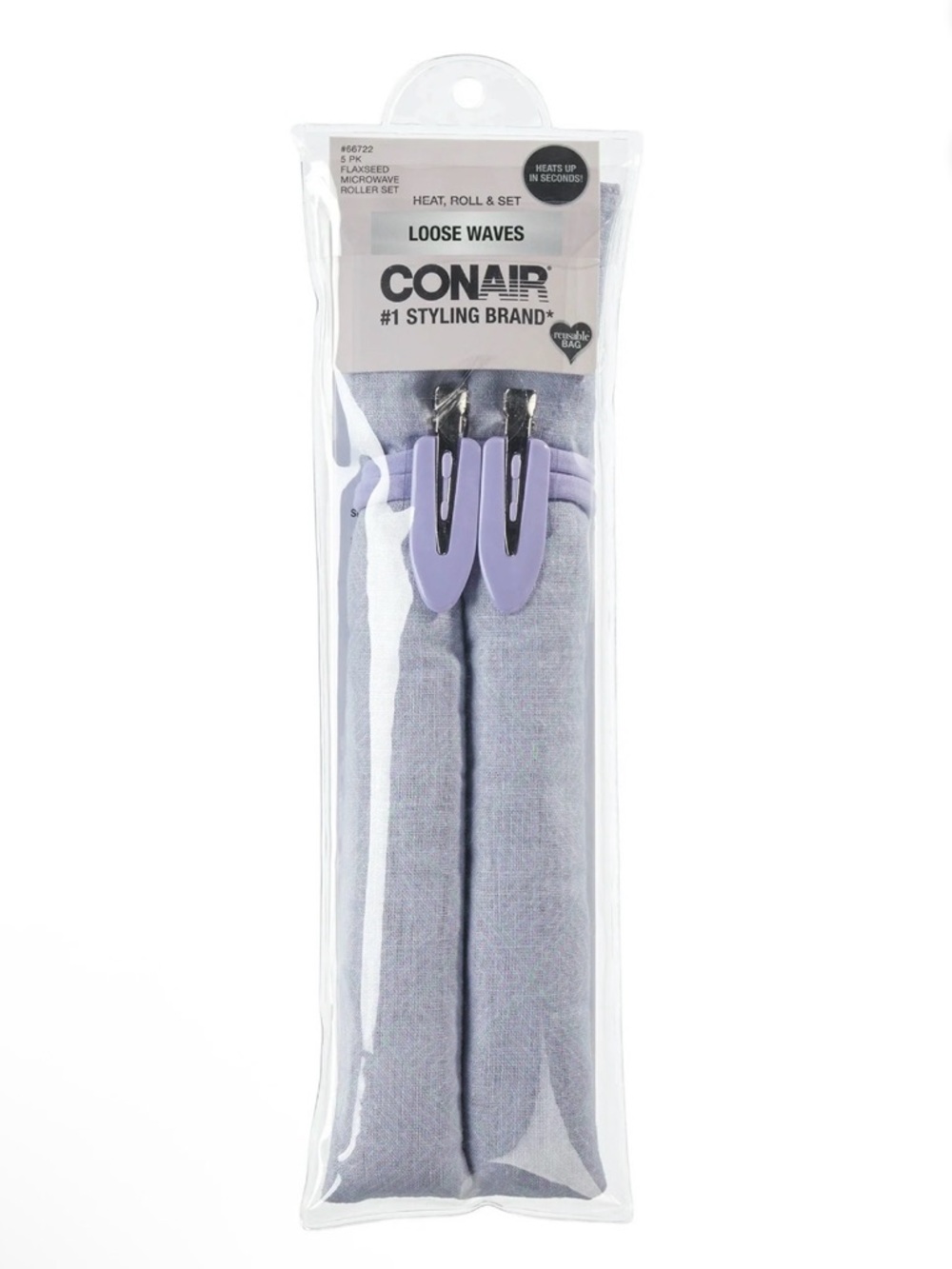 Conair Flaxseed Microwave 5-Piece Hair Roller Set